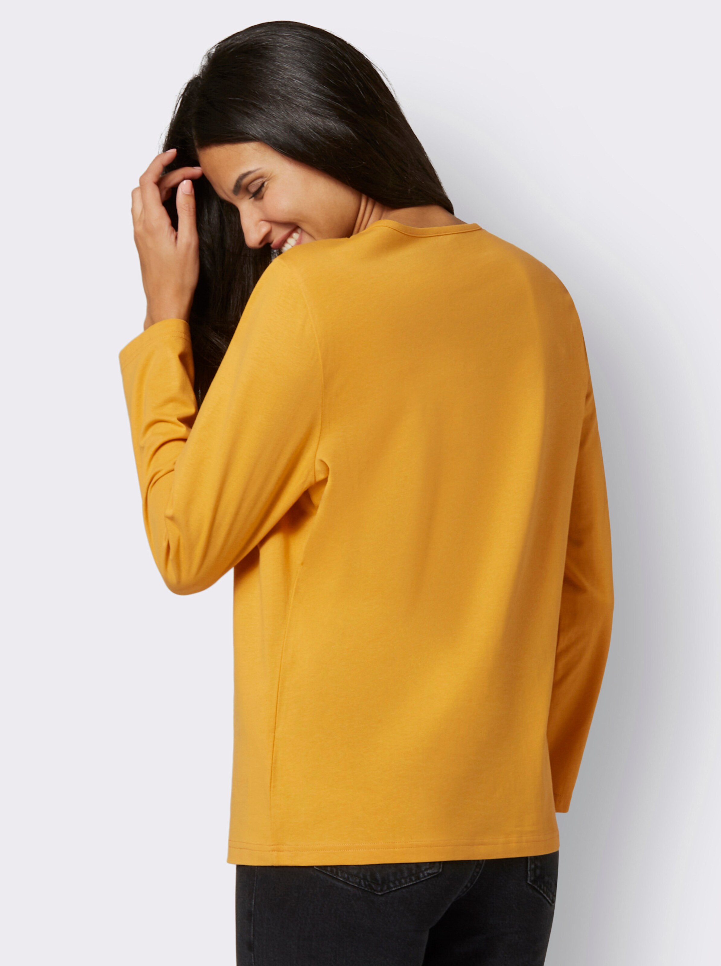 Langarmshirt mit Raffungen