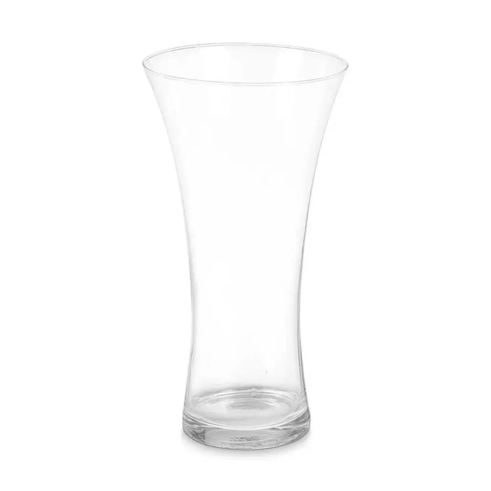 Giftdecor Bloemenvaas trompet - transparant glas - D18 x H37 cm - 5L