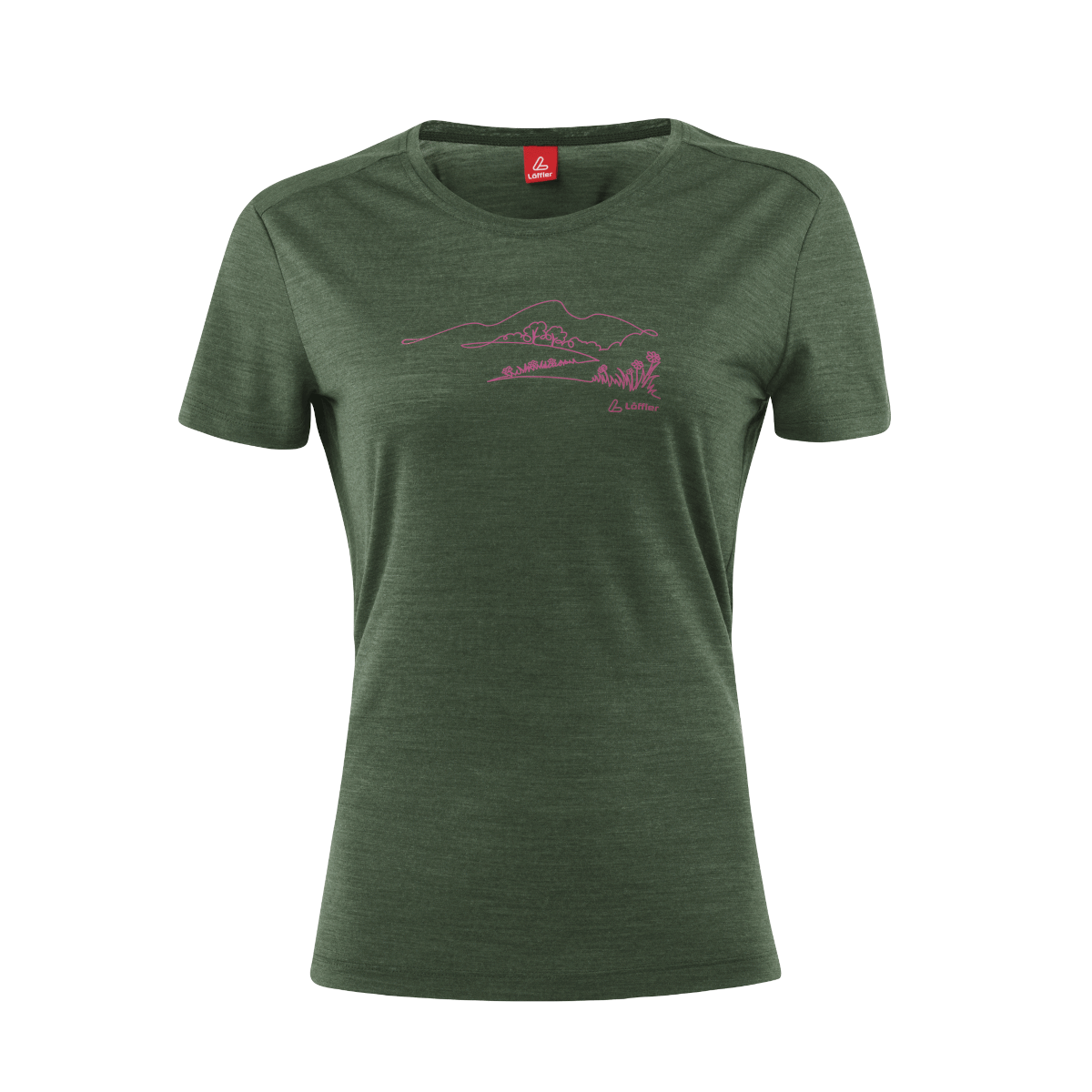 Loeffler country dames t-shirt - olive green