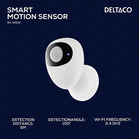 Deltaco smart bevægelsessensor PIR WiFi - hvid