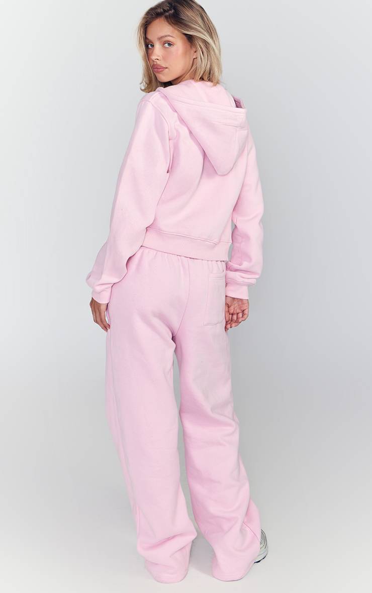Rose Pantalon De Jogging À Jambe Droite
