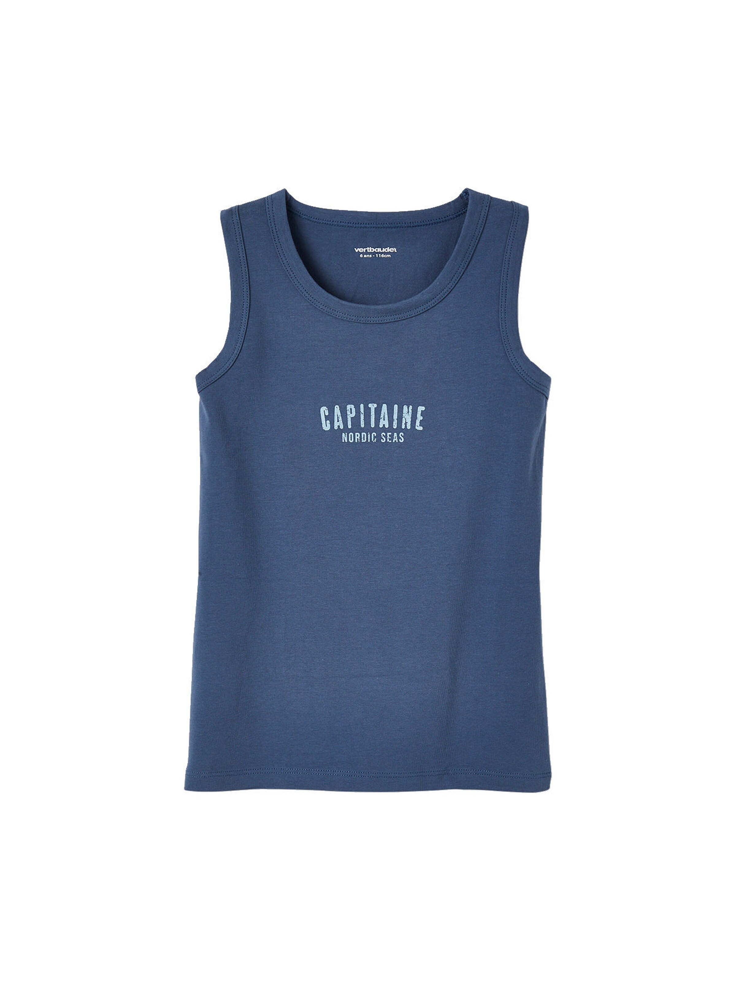 Vertbaudet 3er-Pack Jungen Unterhemden BASIC hellblau