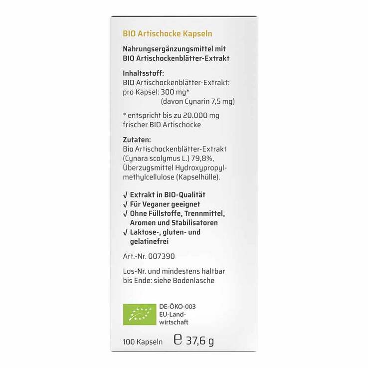 Sanhelios Bio Artischocke Kapseln, 100 St