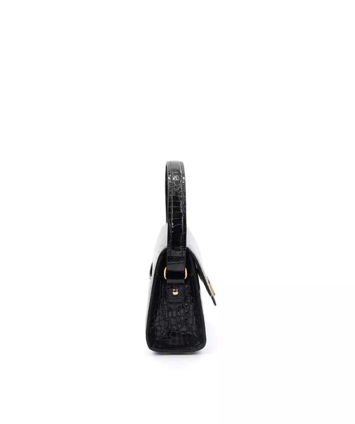 LE SAC FF23 CUIR FAÇON CROCO BRUN