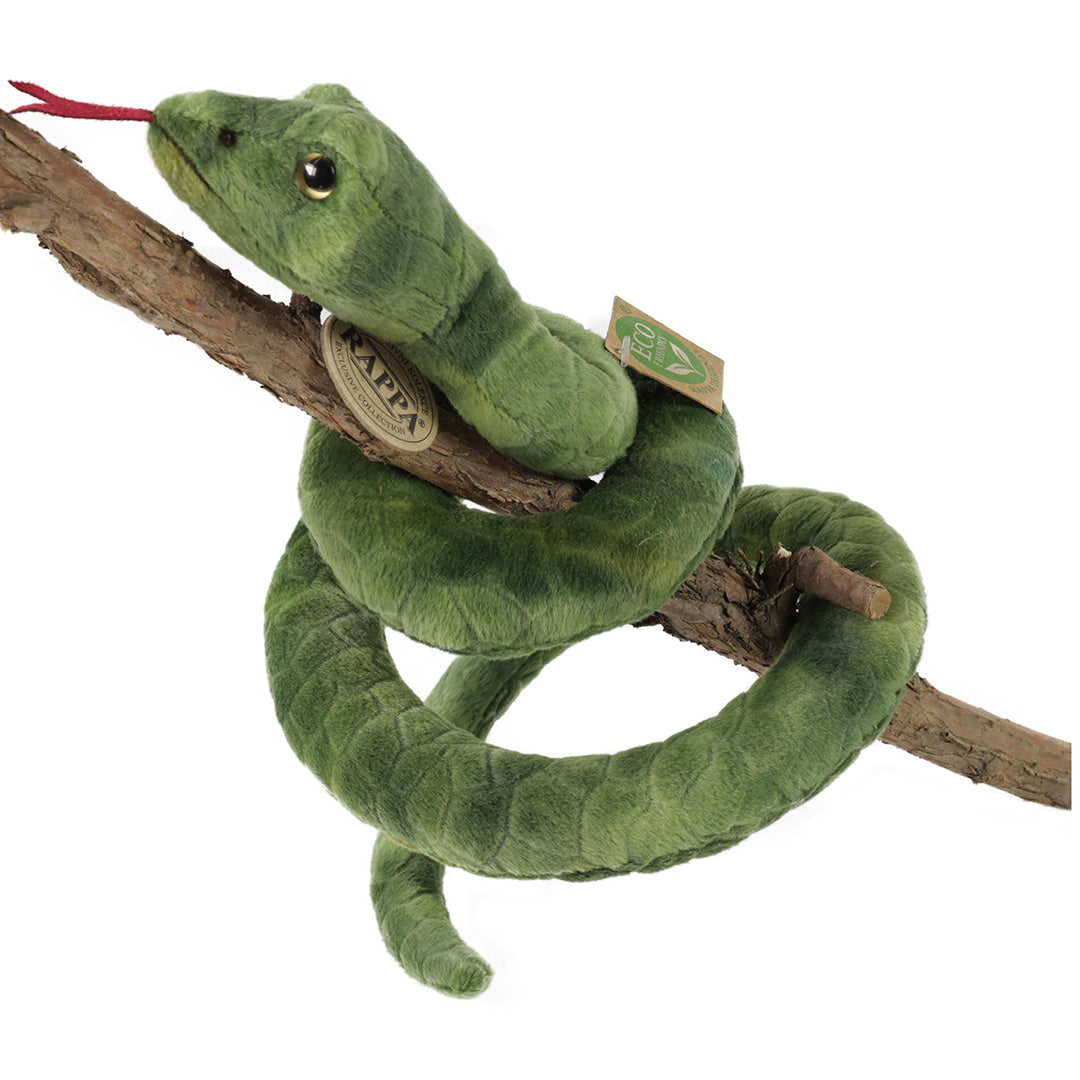 rappa knuffelslang groen - 90 cm