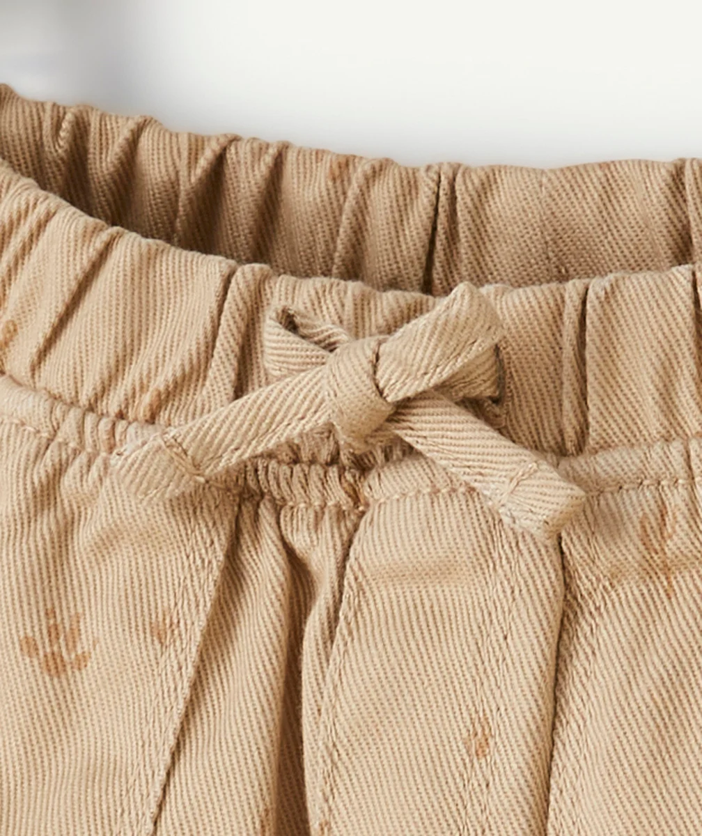 BERMUDA BÉBÉ GARÇON EN VISCOSE RESPONSABLE MARRON ET CACTUS