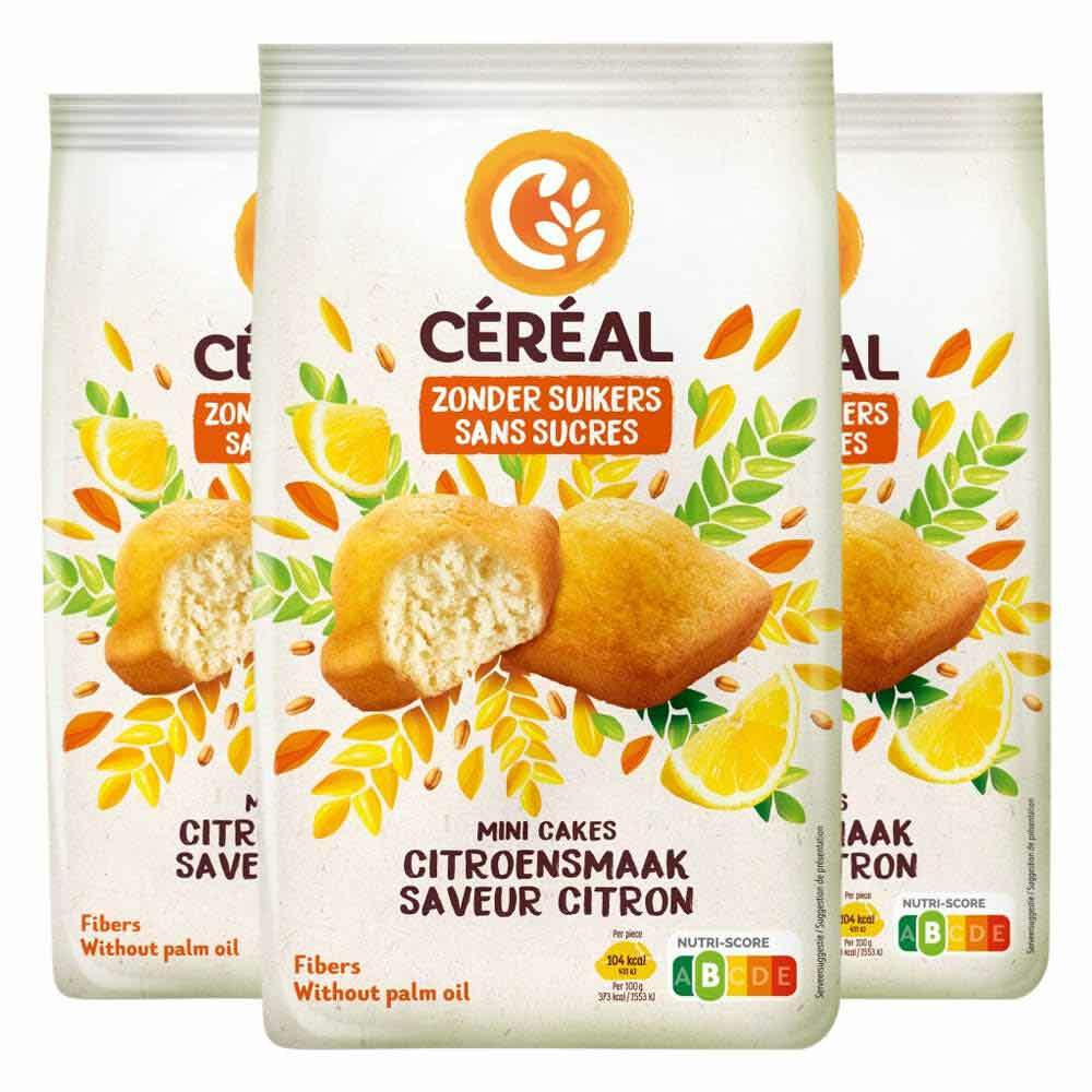 3x Céréal Mini Cakes Citroen196 gr