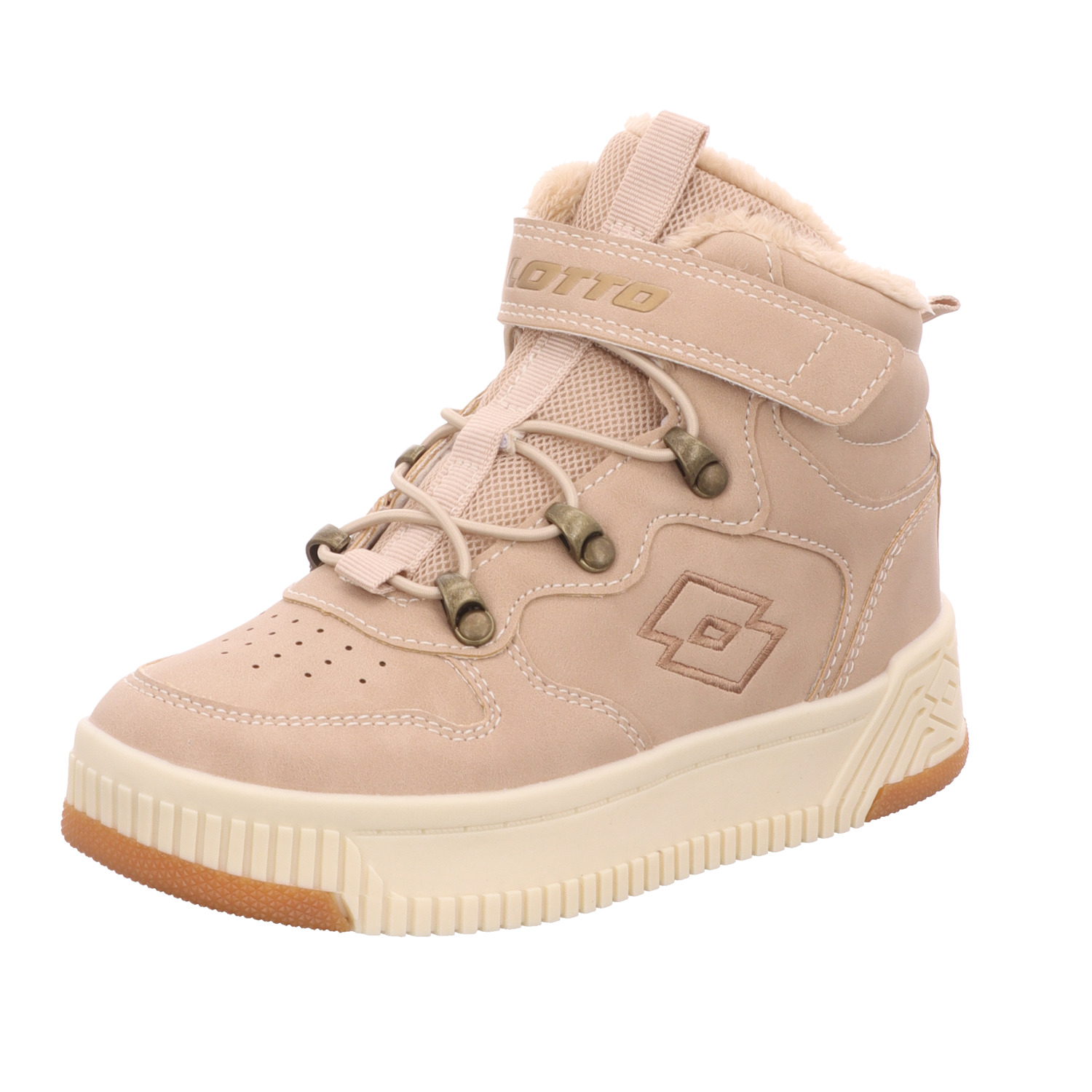 Lotto Kinder-Mädchen-High-Top-Sneaker-Klettschuh Beige