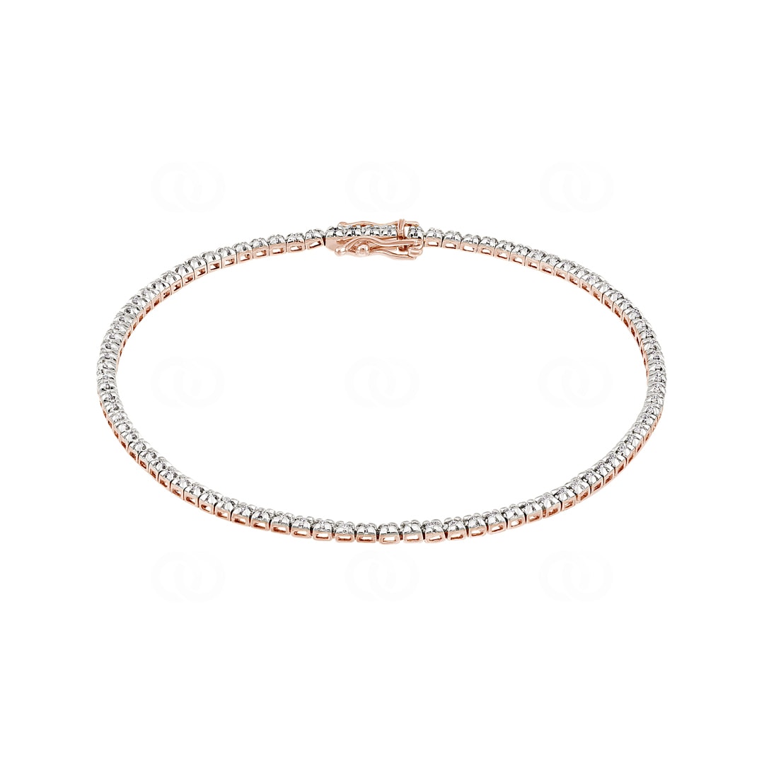 0.50 Karat Diamanten Tennisarmband 750/18 K Roségold