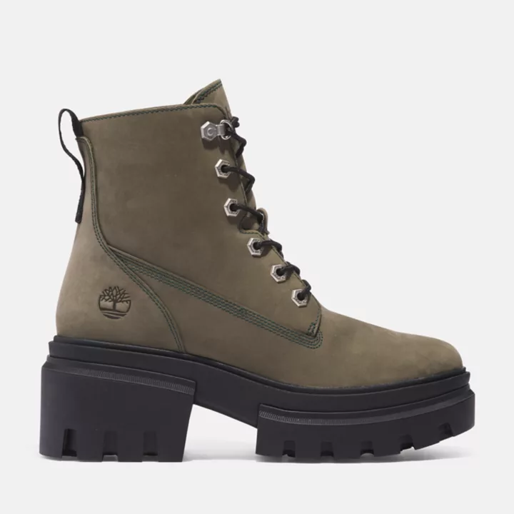 Bota feminina Everleigh de 15 cm na cor verde.