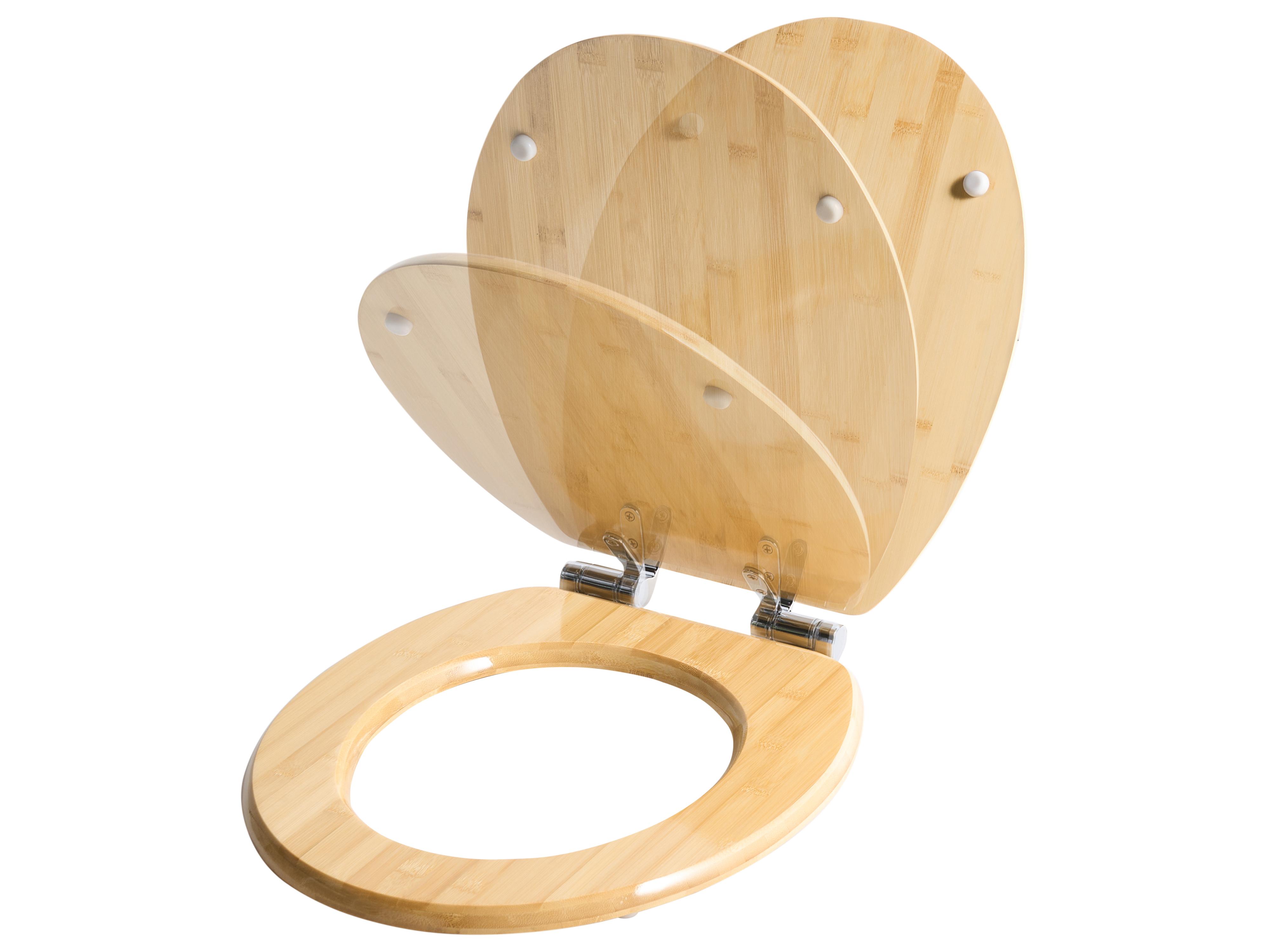 Toiletbril CUAREIM soft-close Bamboehout Lichtbruin