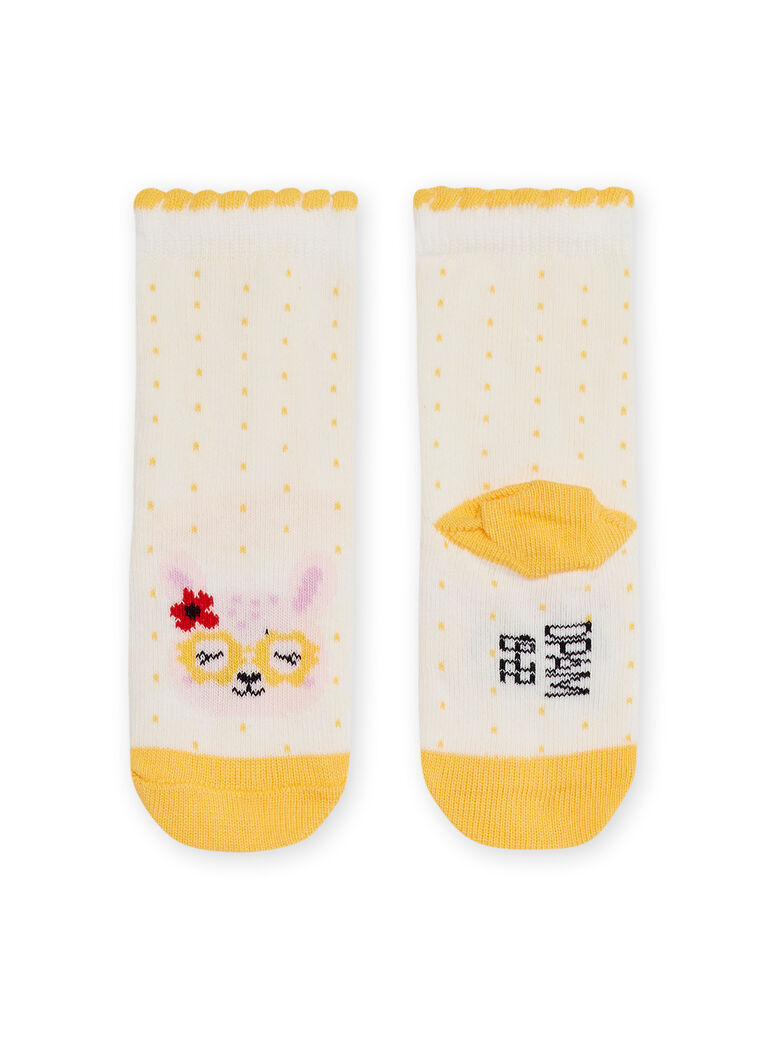 Chaussettes motifs têtes d'animal bébé fille