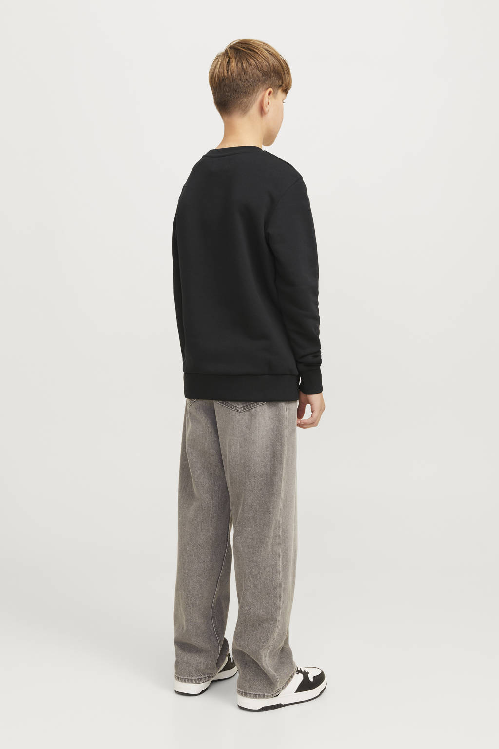 JACK & JONES kerstsweater JJXMAS JOLLY met printopdruk zwart