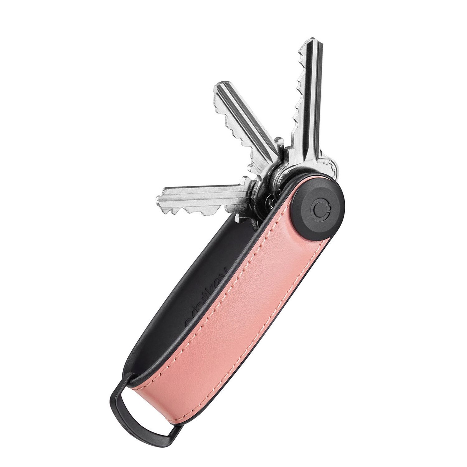 Orbitkey Hybrid Leather Key Organiser pastel pink