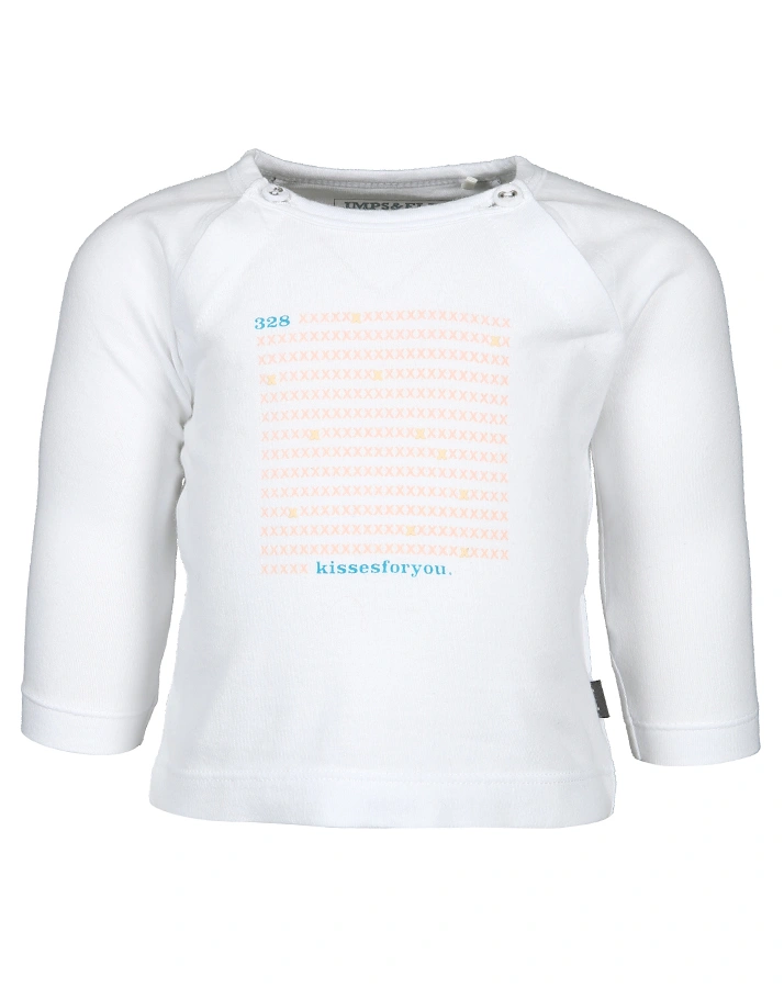 Langarmshirt KISSES FOR YOU in weiß