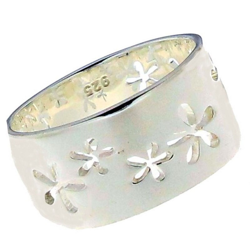 Bague femme enfant motifs fleurs taille 50 en argent 925°/00 EN2