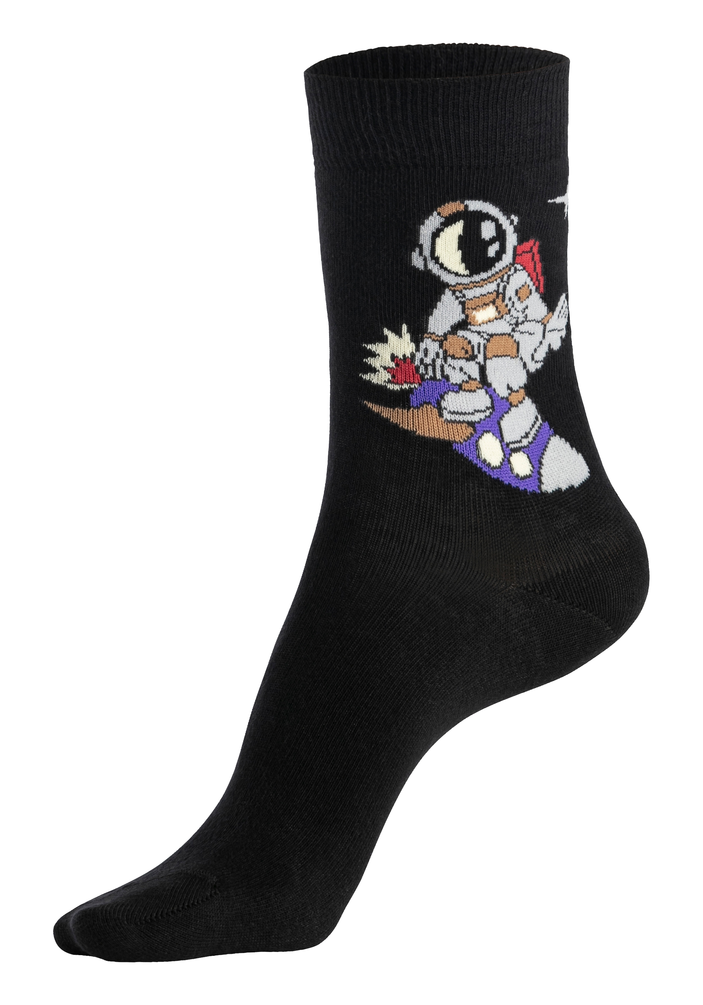 H.I.S Socken Packung, 5 Stk. tlg. mit Astronaut-Motiven