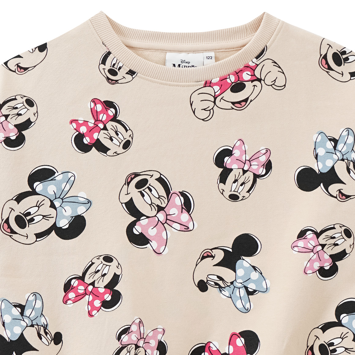 Topolino Minnie Maus Sweatshirt mit Allover-Print beige