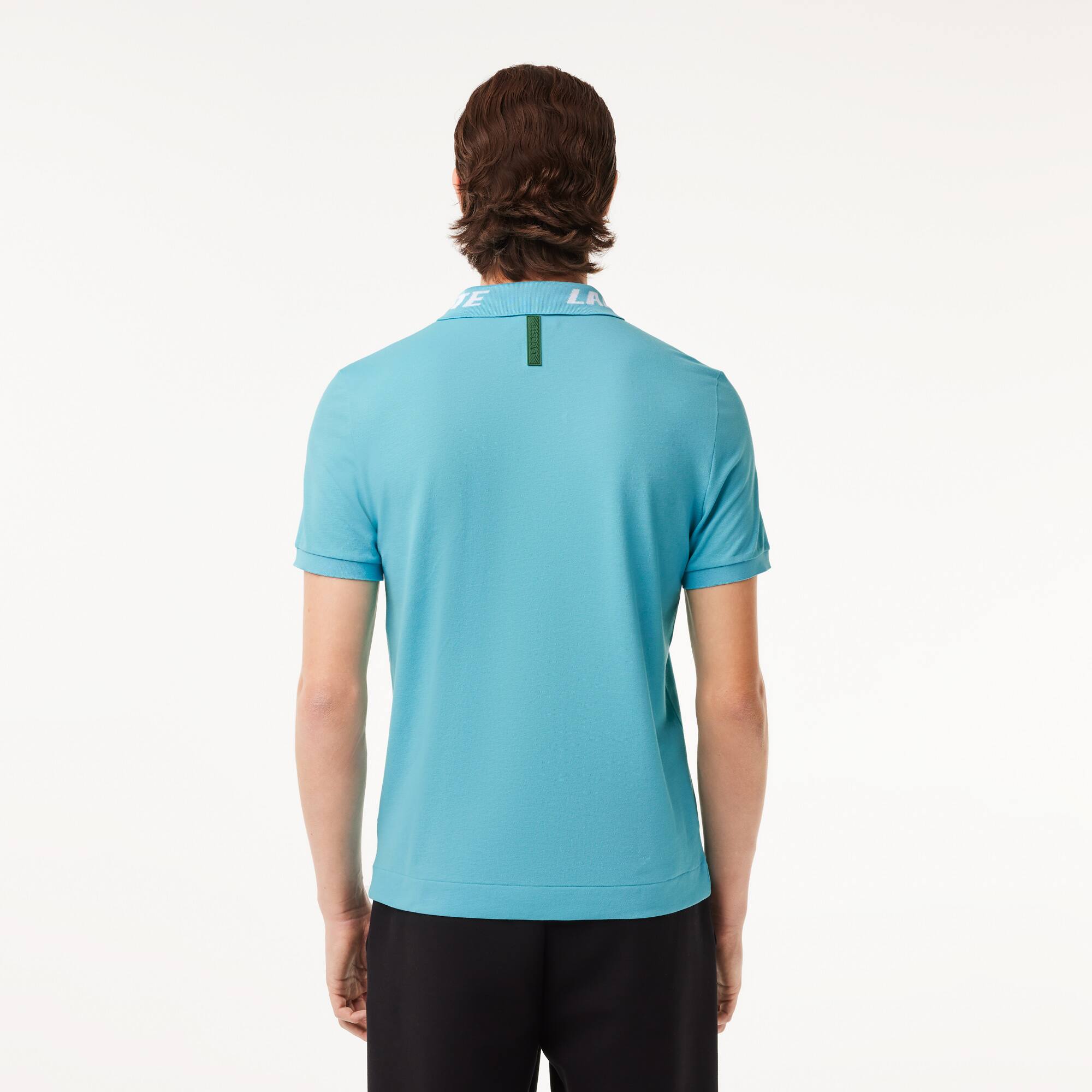 Herren LACOSTE Poloshirt aus Stretch Piqué Kurze Ärmel - Blau - Lacoste - Herren