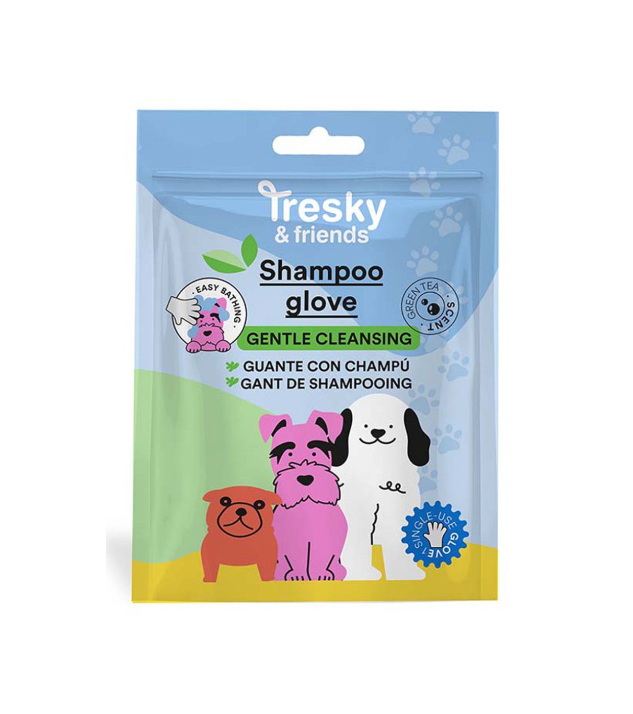 Tresky & Friends - Luva para Shampoo de Animais de Estimação