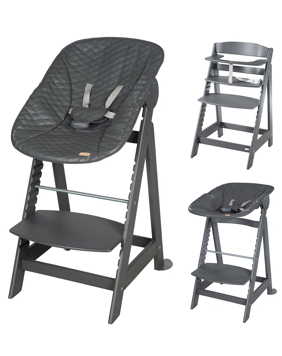 Treppenhochstuhl LUXE 2in1 anthrazit (Farbe: graphite)