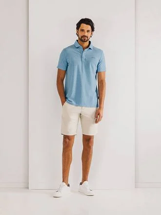 State of Art Poloshirt Piqué Melange Lichtblauw 46115907-5611 kopen