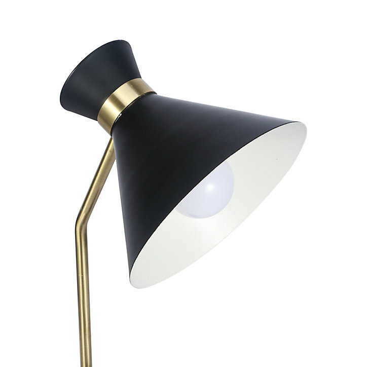 Lampe de table Apennin GoodHome E27 noir mat