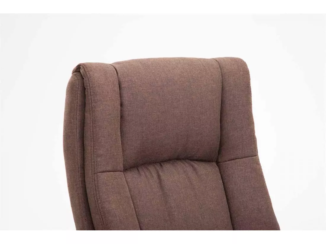 Chaise de bureau - Tissu & Blanc - Marron - XL Sparta