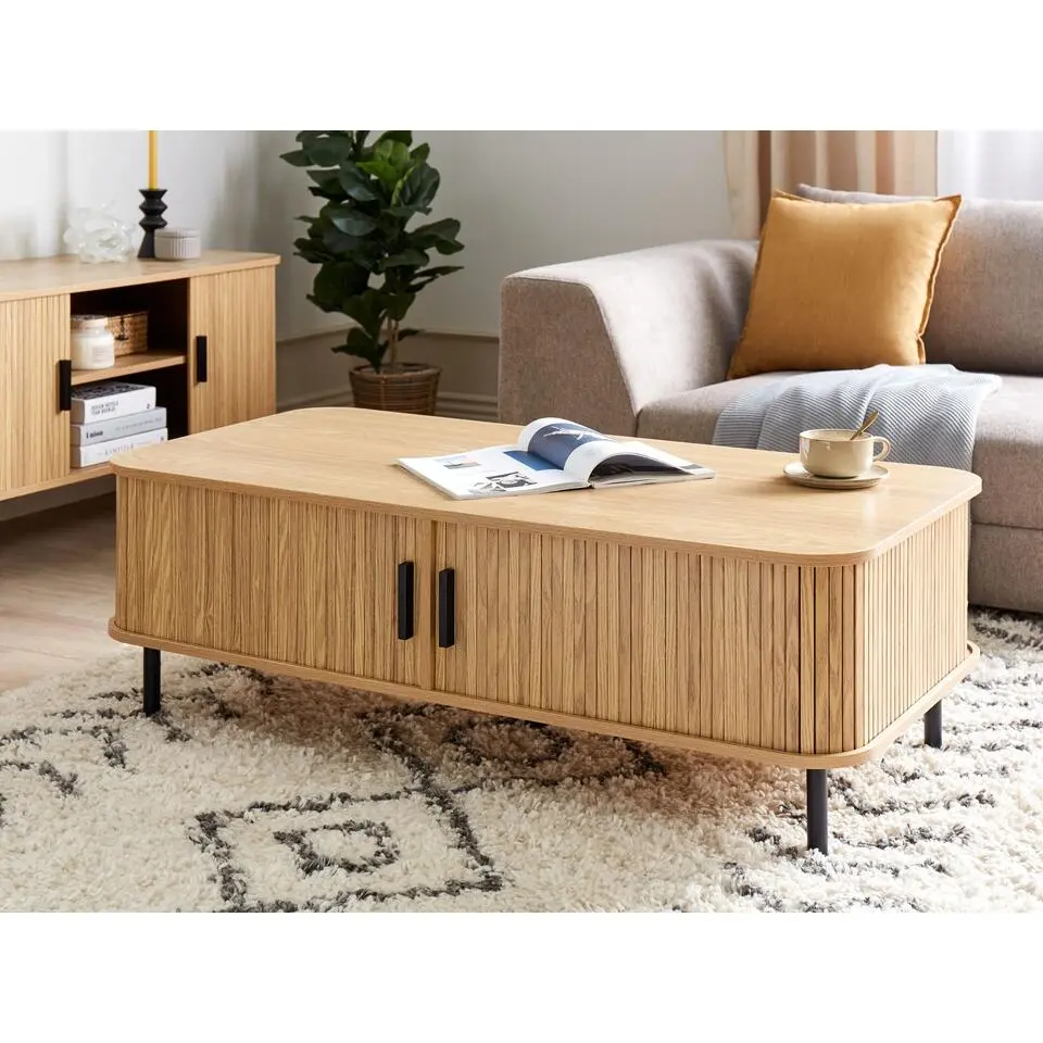 BRADLEY - Salontafel - Lichthout/Zwart - MDF