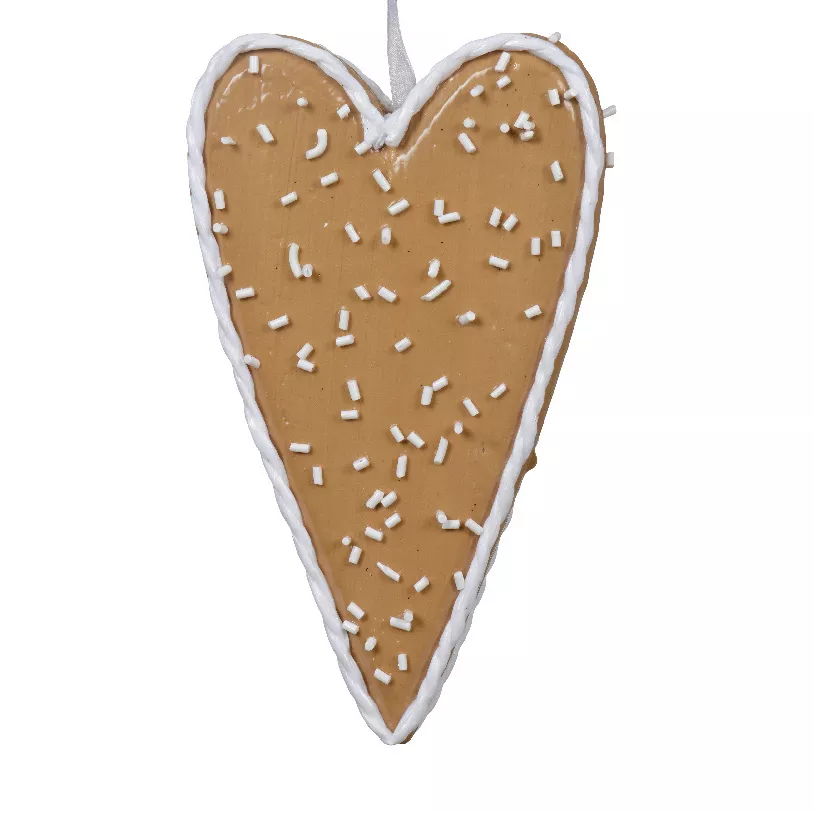 Cœur à suspendre (H14 cm) Vermicelles et Caramel gourmand