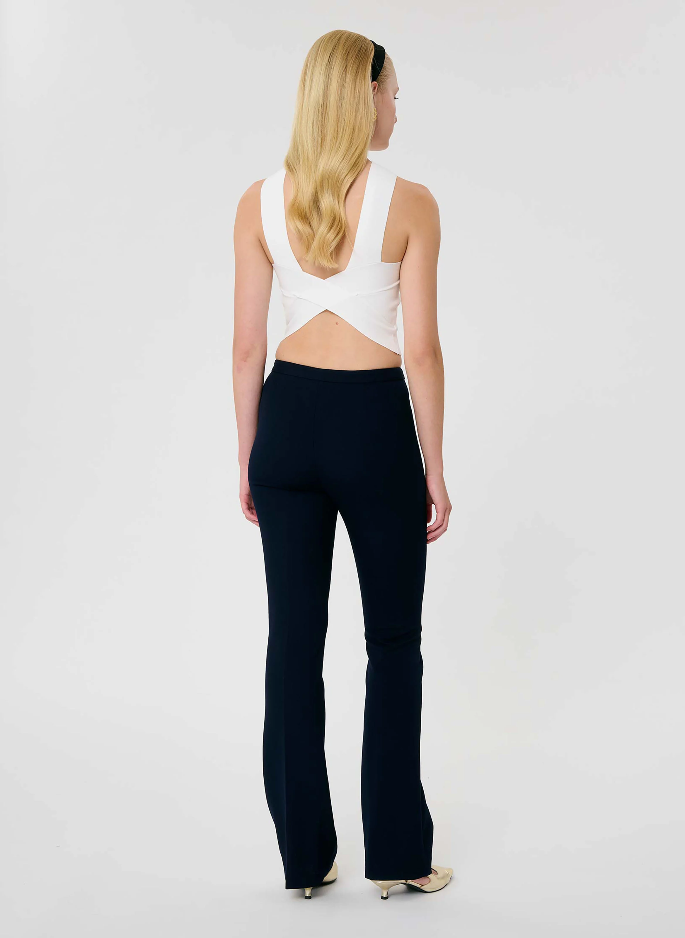 PEYTON - Pantalon flare | Bleu