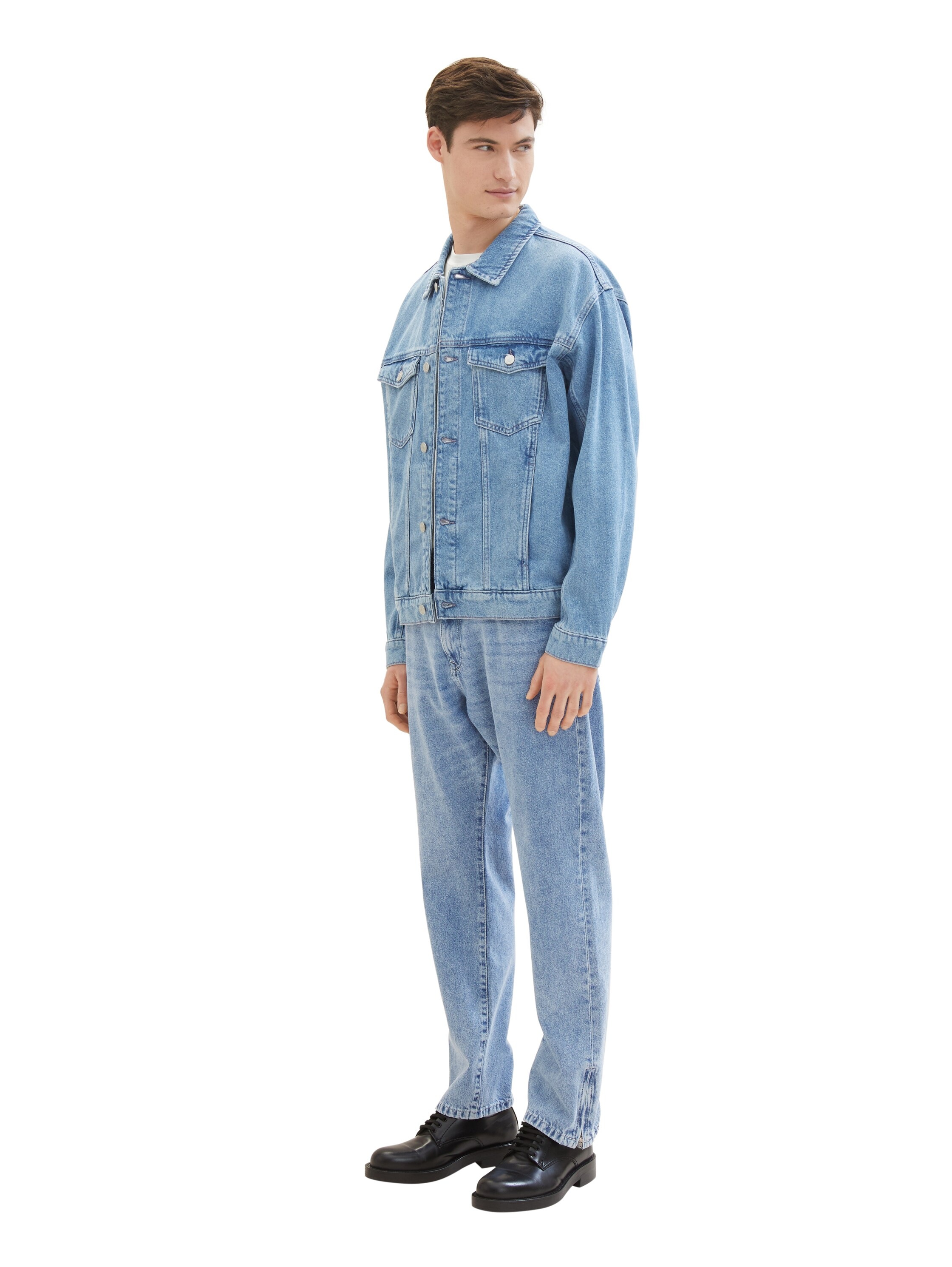 TOM TAILOR Denim Jeansjacke ohne Kapuze mit Knopfleiste