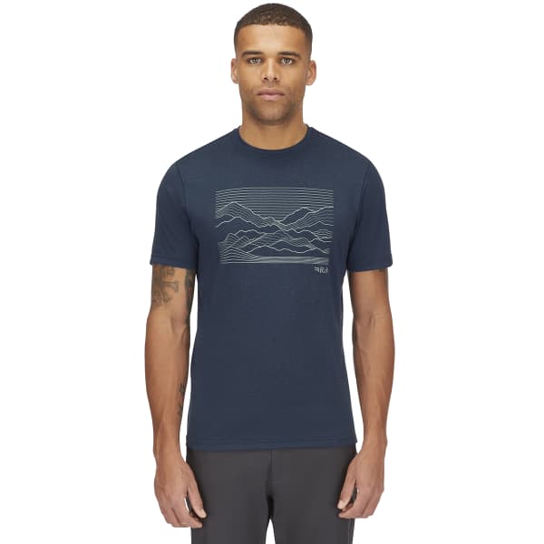 T-shirt randonnée RAB MANTLE OUTLINE TEMPEST BLUE