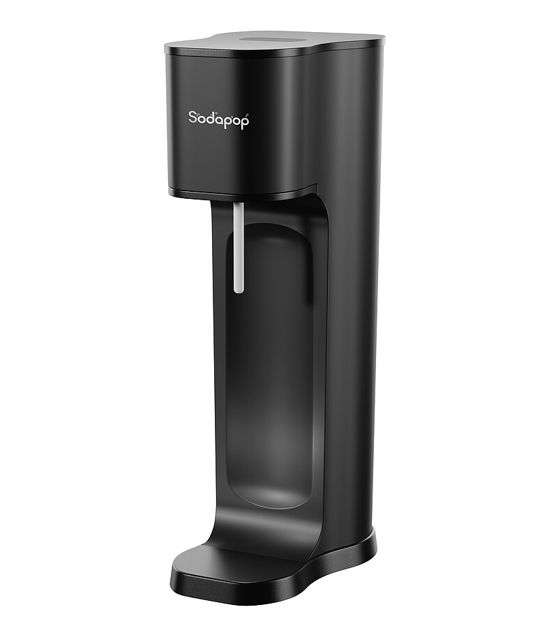 SODAPOP Wassersprudler Joy ECO matt schwarz, 1x 850ml PET Flasche + 1x CO² Zylinder