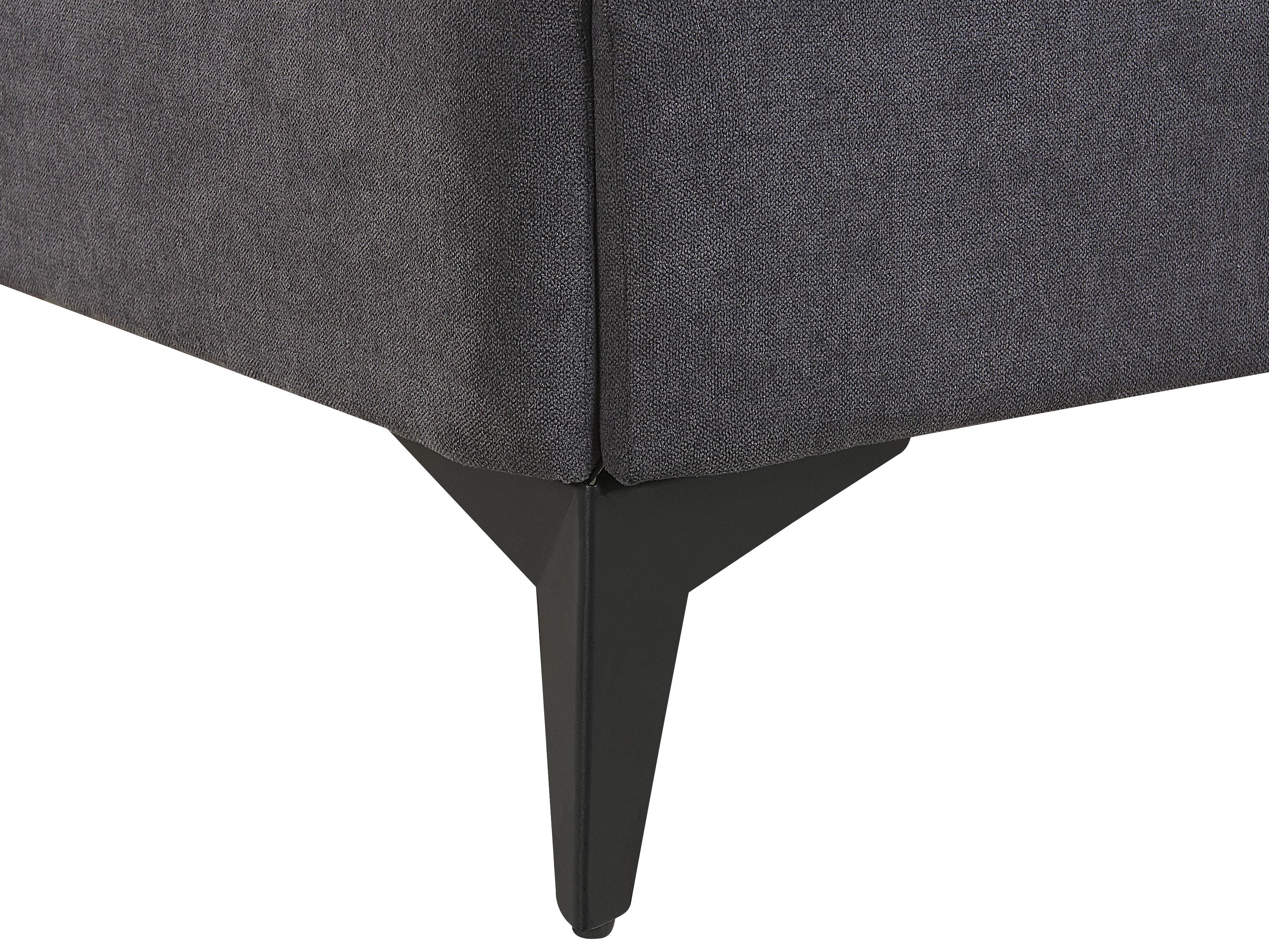 Bed Fluweel MELLE 180 x 200 cm Donkergrijs