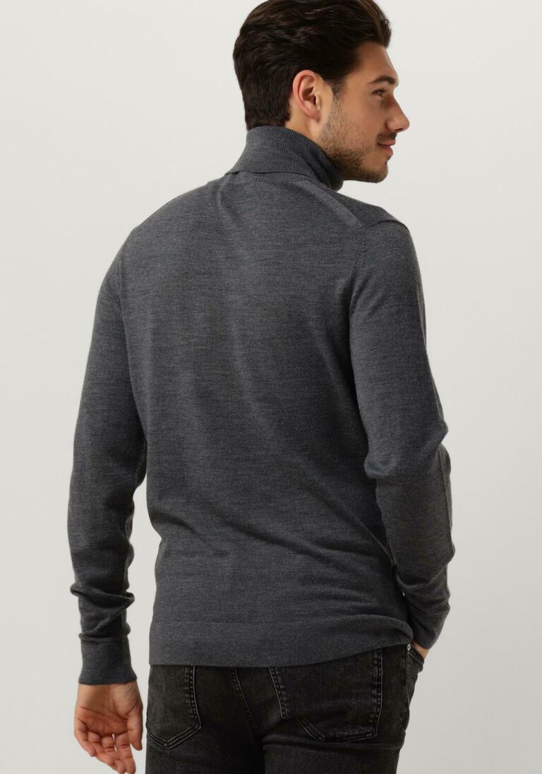 CALVIN KLEIN donkergrijze calvin klein coltrui merino turtle neck