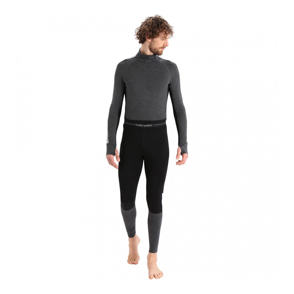 Icebreaker ZONEKNIT 260 - Sous-couche Homme black/jet hthr/cb