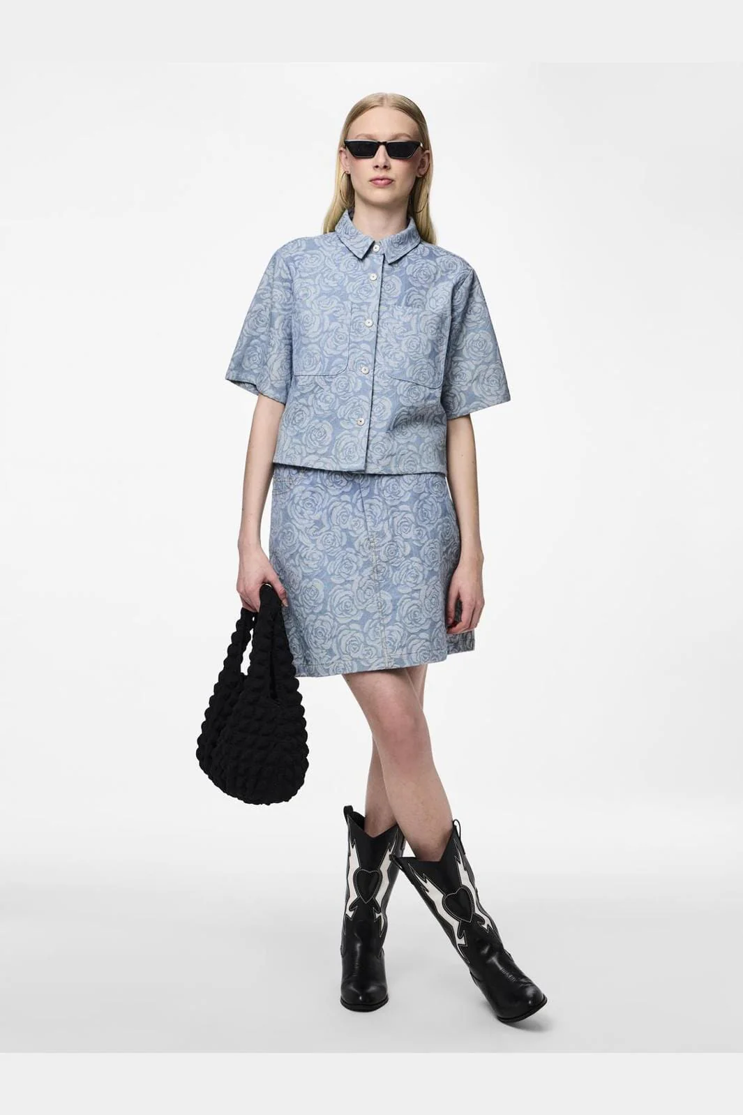 Pieces Pckalyn Ss Denim Shirt