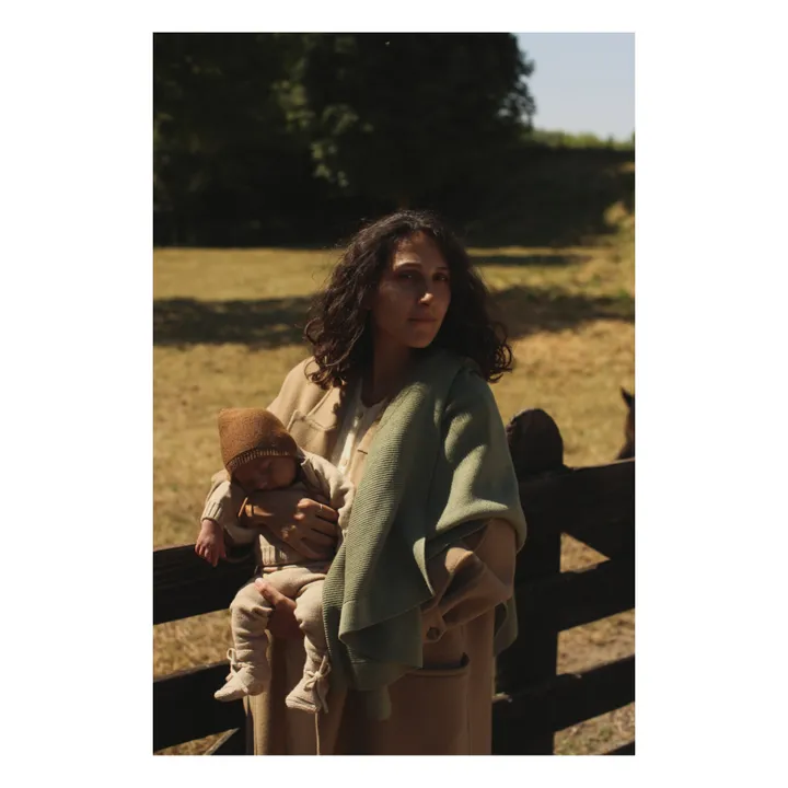 Hvid Couverture Gust Laine Mérinos | Vert kaki