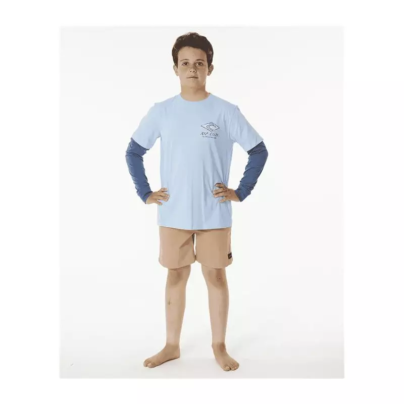 Teeshirt junior RIPCURL Pure Surf Ls 2 In 1 Tee-Boy Cool Blue