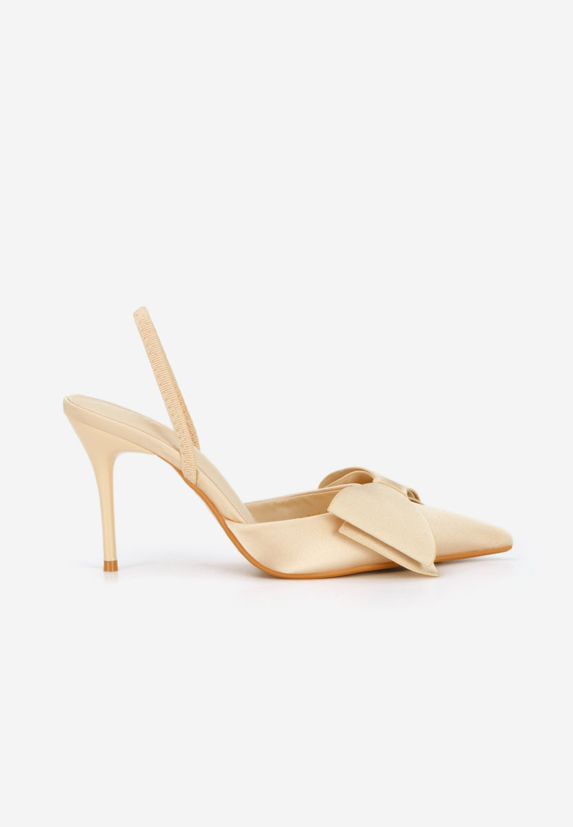 Chaussures à talon fin beige Marry
