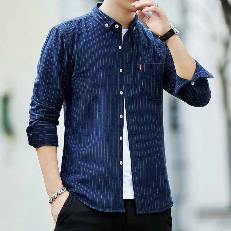 YIKES - Lang mouwen krijtstreep shirt