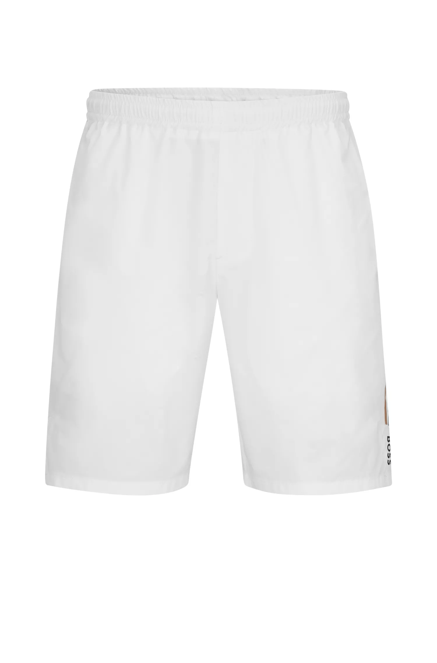 Shorts BOSS Green-BOSS x Matteo Berrettini em popeline stretch com listras características.