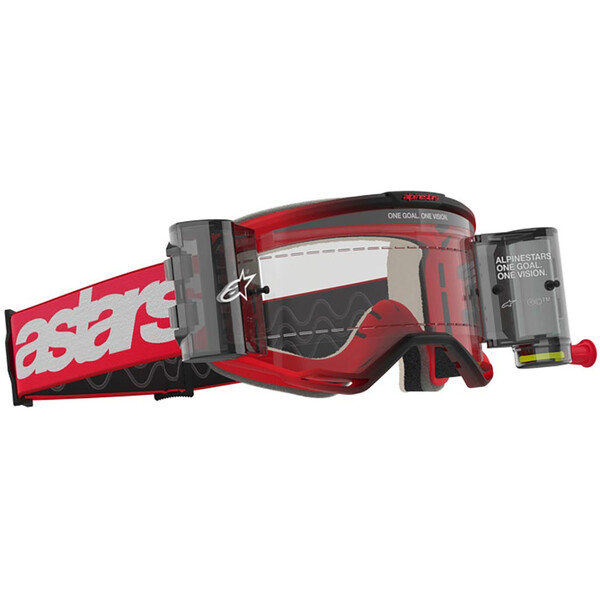 Alpinestars - Masque Vision 5 Blaze Roll-Off Rouge / Blanc / Noir / Transparent