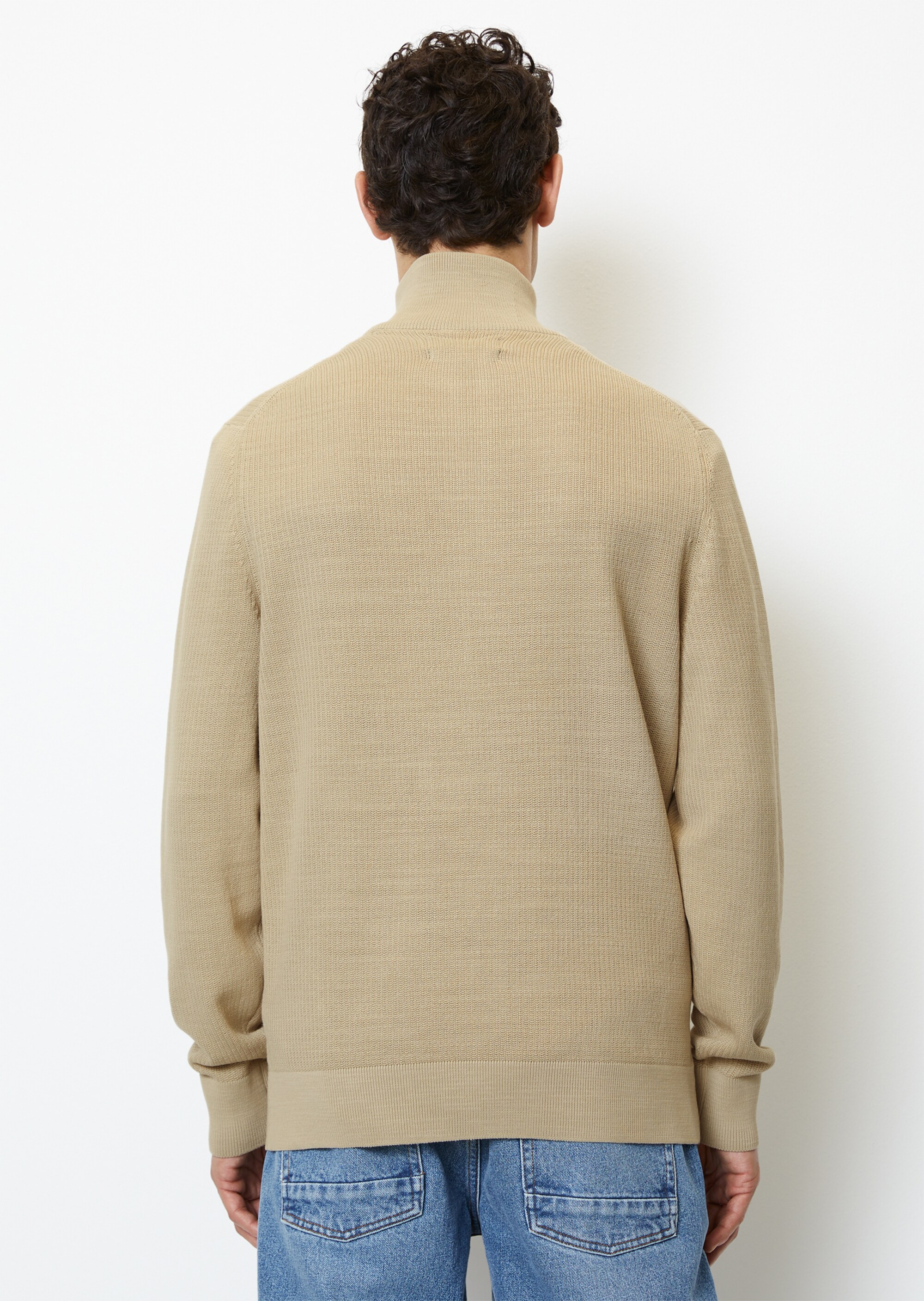 Zip-Cardigan regular mit Stehkragen