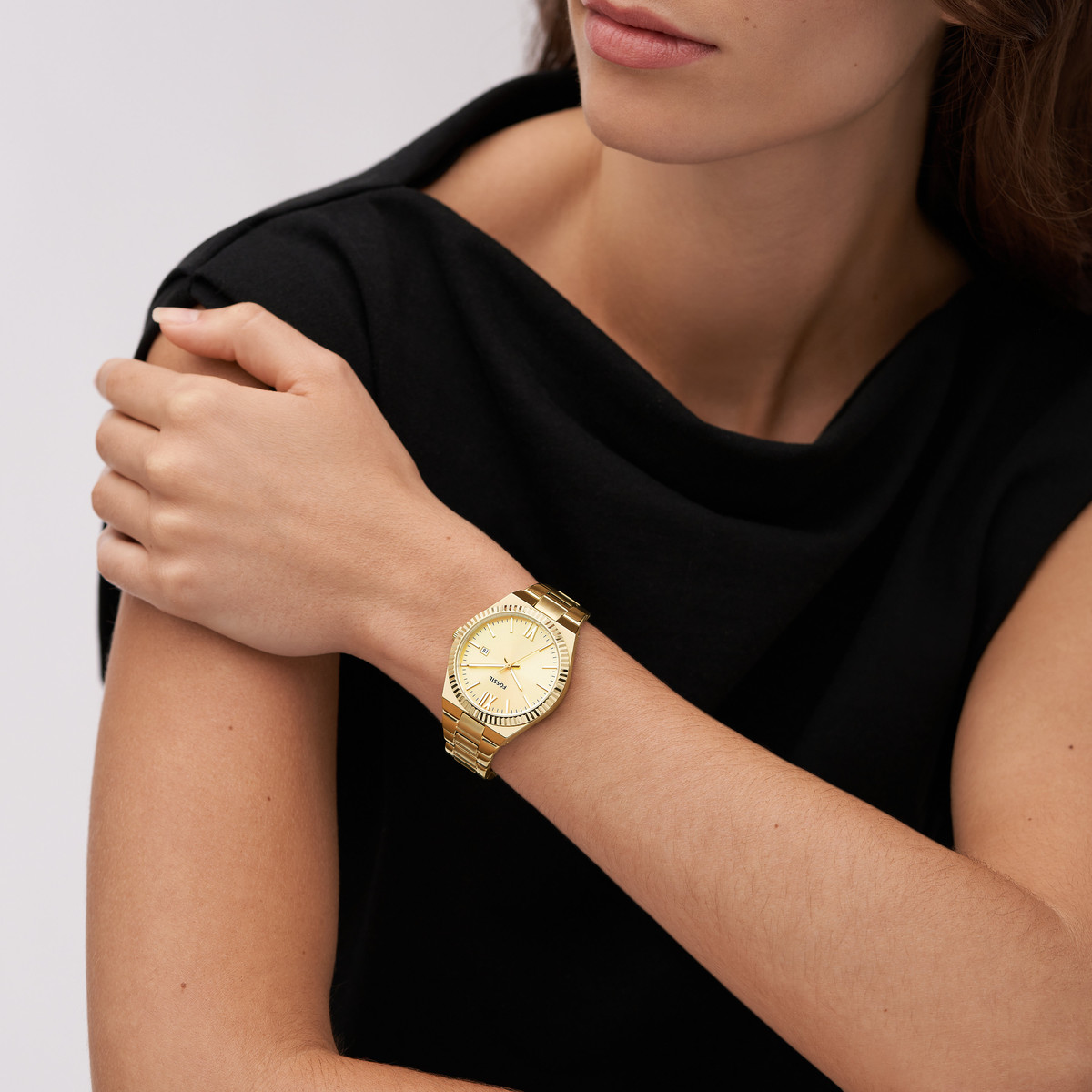 Montre FOSSIL scarlette femme bracelet acier inoxydable doré