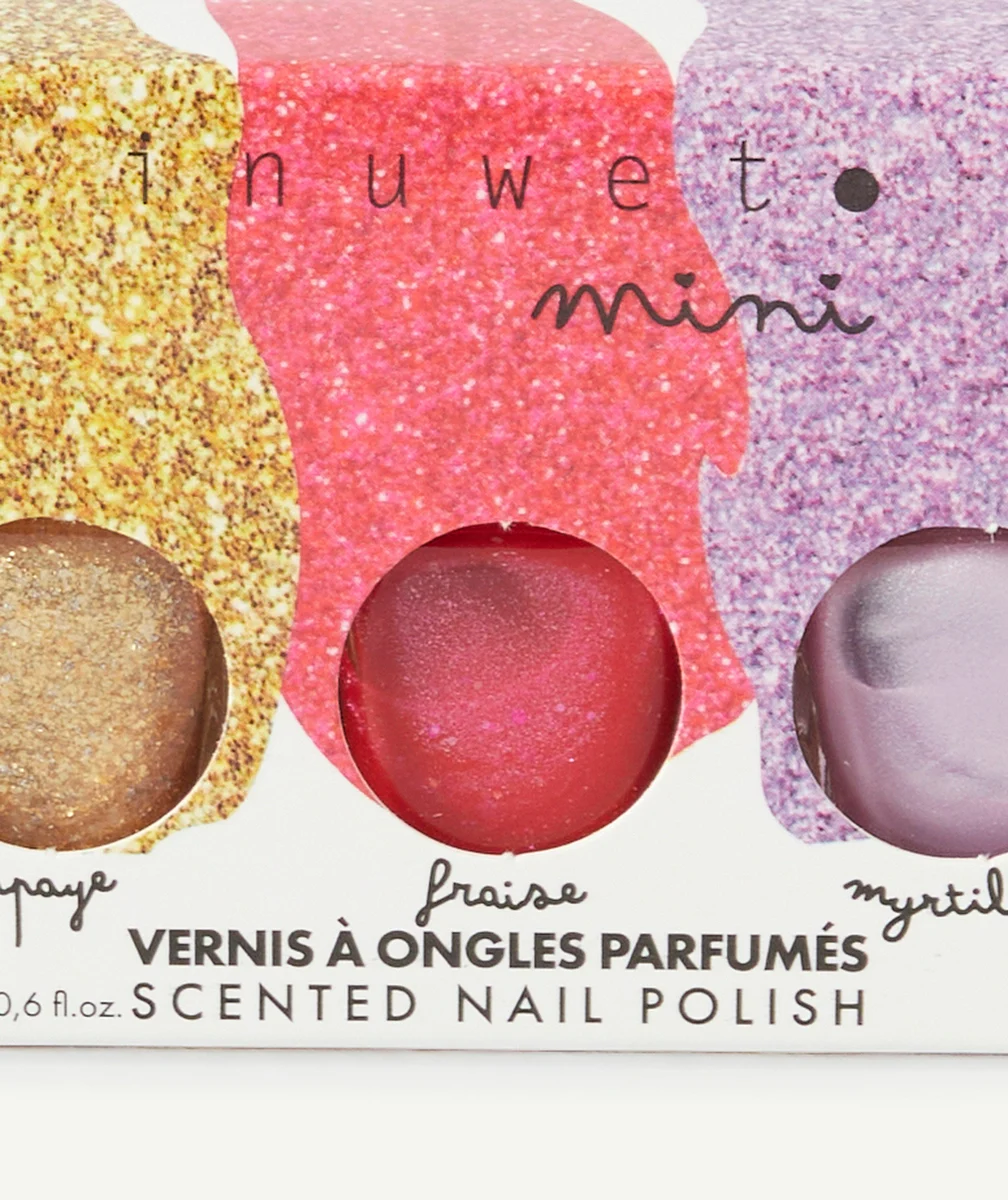 INUWETCOFFRET TRIO DE VERNIS À L'EAU RAINBOW VEGAN