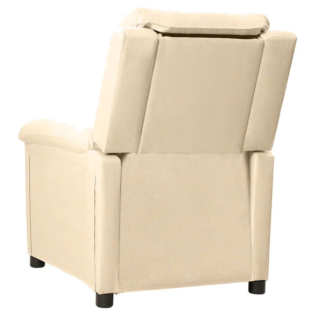vidaXL Elektrische massagestoel, crème, stof