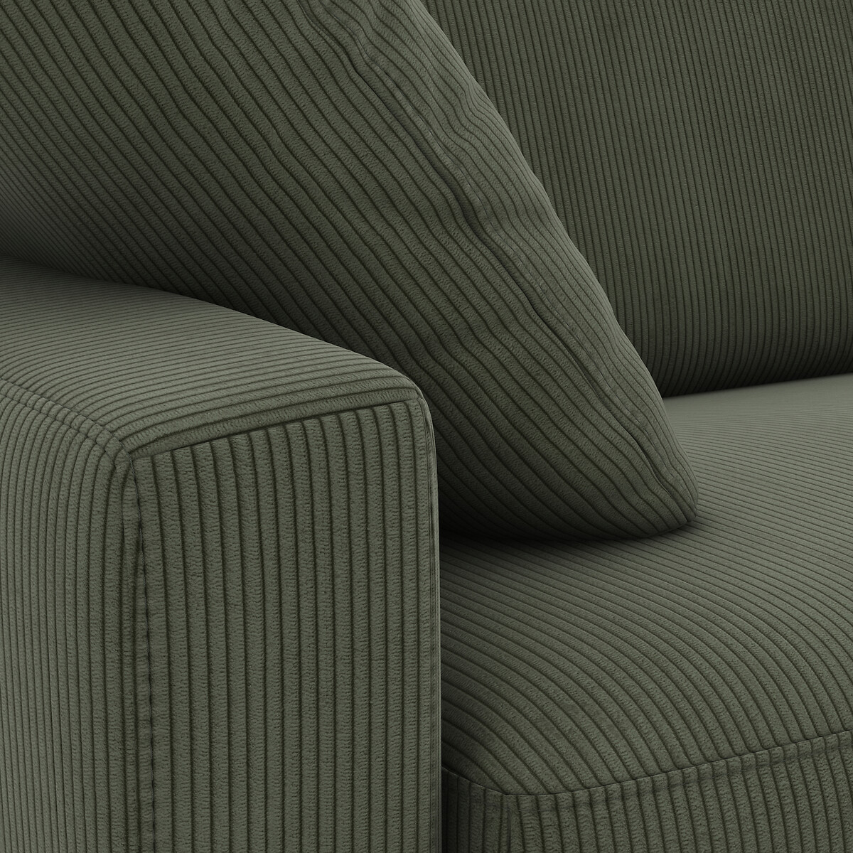 LA REDOUTE INTERIEURS<br>Sofá cama de veludo fino, espuma, Timor