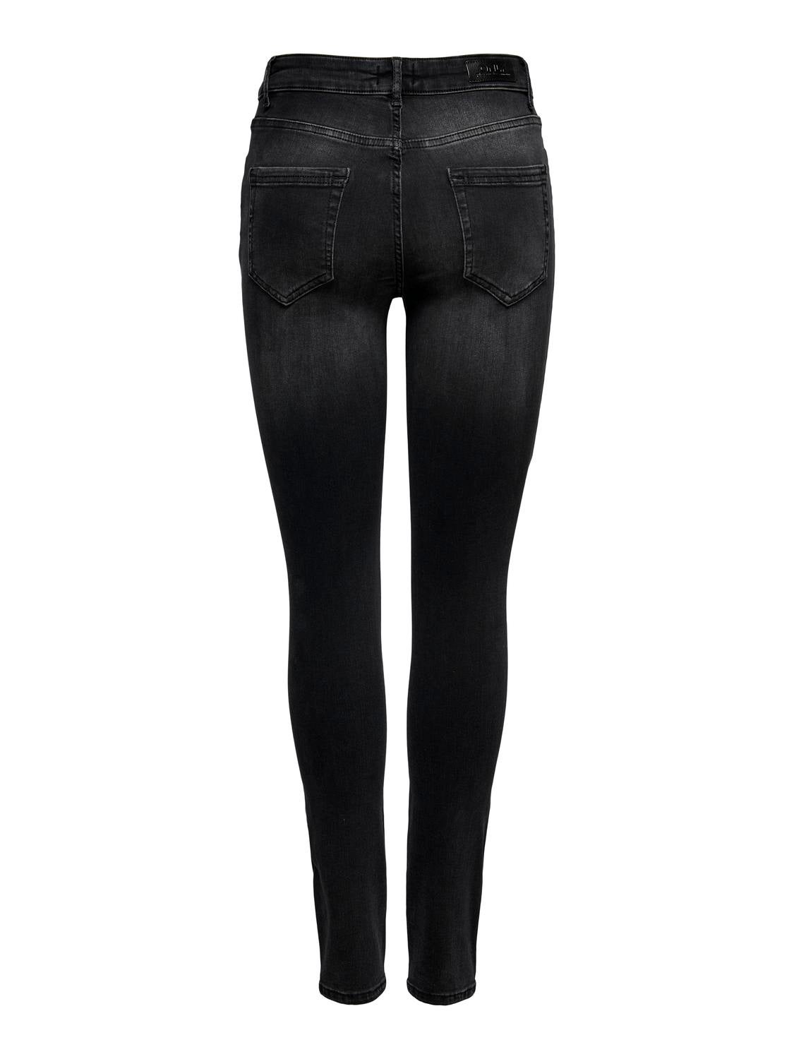 ONLBLUSH Mittlere Taille Skinny Fit Jeans Black Denim